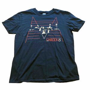 Maroon 5 2011 Tour T-Shirt Rock Band Black Size Large Adam Levine The Voice